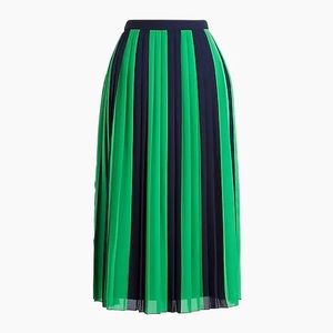 J Crew Long Pleated Midi Skirt